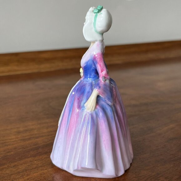 Royal Doulton "Janet" M75 Mini 4" Lady Figurine Vintage Bone China England - Picture 7 of 12